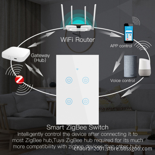 US Standard 1/2/3/4/Gang Touch Remote Control Switch